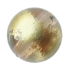 Painted Acrylic Beads,Transparent Painted Gold, Round,10mm, Hole:Approx 2mm, Sold by Bag