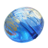 Painted Acrylic Beads,Transparent Painted Gold, Flat round, 17x11mm, Hole:Approx 2mm, Sold by Bag