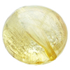 Painted Acrylic Beads,Transparent Painted Gold, Flat oval, 30x14x24mm, Hole:Approx 2mm, Sold by Bag