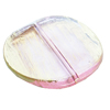 Painted Acrylic Beads,Transparent Painted Gold, Flat round, 36x36x6mm, Hole:Approx 2mm, Sold by Bag