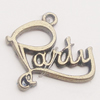 Pendant, Zinc Alloy Jewelry Findings, Letter 21x22mm, Sold by Bag