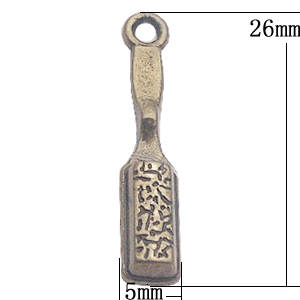 Pendant, Zinc Alloy Jewelry Findings, 5x26mm, Sold by Bag