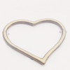 Pendant, Zinc Alloy Jewelry Findings, Heart 28x23mm, Sold by Bag