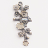 Pendant, Zinc Alloy Jewelry Findings, Flower 17x42mm, Sold by Bag