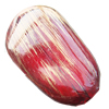 Painted Acrylic Beads,Transparent Painted Gold, 48x24mm, Hole:Approx 2mm, Sold by Bag
