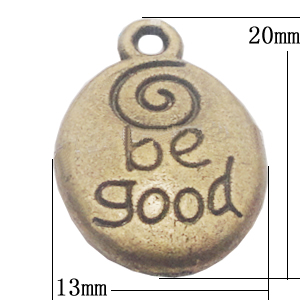 Pendant, Zinc Alloy Jewelry Findings, Flat Oval 13x20mm, Sold by Bag