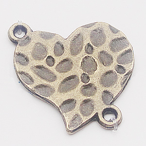 Connectors, Zinc Alloy Jewelry Findings, Heart 23x25mm, Sold by Bag