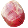 Painted Acrylic Beads,Transparent Painted Gold, 46x34x7mm, Hole:Approx 3mm, Sold by Bag