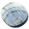 Painted Acrylic Beads,Transparent Painted Gold, Flat oval, 34x25x7mm, Hole:Approx 1mm, Sold by Bag
