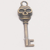 Pendant, Zinc Alloy Jewelry Findings, Key 10x33mm, Sold by Bag