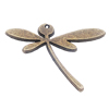 Pendant, Zinc Alloy Jewelry Findings, Dragonfly 45x35mm, Sold by Bag