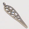 Pendant, Zinc Alloy Jewelry Findings, 12x43mm, Sold by Bag