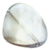 Painted Acrylic Beads,Transparent Painted Gold, Flat oval, 46x52x6mm, Hole:Approx 2mm, Sold by Bag