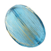 Painted Acrylic Beads,Transparent Painted Gold, Flat oval, 30x20x4mm, Hole:Approx 1mm, Sold by Bag