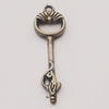 Pendant, Zinc Alloy Jewelry Findings, 11x35mm, Sold by Bag