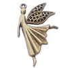 Pendant, Zinc Alloy Jewelry Findings, Angel 25x39mm, Sold by Bag