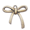 Pendant, Zinc Alloy Jewelry Findings, Bowknot 26x25mm, Sold by Bag
