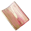 Painted Acrylic Beads,Transparent Painted Gold, Rectangle, 38x28x4mm, Hole:Approx 2mm, Sold by Bag