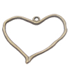 Pendant, Zinc Alloy Jewelry Findings, Heart 37x31mm, Sold by Bag