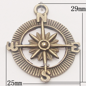 Pendant, Zinc Alloy Jewelry Findings, 25x29mm, Sold by Bag