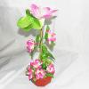 Artificial Flower With Flowerpot, Height:about 12.2 inch, Sold by Dozen