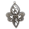 Pendant, Zinc Alloy Jewelry Findings, 31x58mm Hole:3mm, Sold by Bag