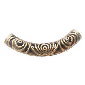 Tube, Zinc Alloy Jewelry Findings, 52x9mm Hole:6mm, Sold by Bag
