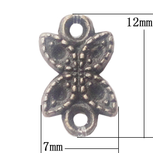 Connectors, Zinc Alloy Jewelry Findings, 7x12mm, Sold by Bag