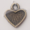 Pendant, Zinc Alloy Jewelry Findings, Heart 10x11mm, Sold by Bag
