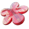 Painted Acrylic Beads,Transparent Painted Gold, Flower, 46x45mm, Hole:Approx 3mm, Sold by Bag