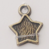 Pendant, Zinc Alloy Jewelry Findings, Star 10x12mm, Sold by Bag