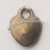 Pendant, Zinc Alloy Jewelry Findings, Heart 8x10mm, Sold by Bag