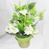 Artificial Flower With Flowerpot, Height:about 11.8 inch, Sold by Dozen