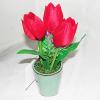 Artificial Flower With Flowerpot, Height:about 7.9 inch, Sold by Dozen