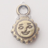 Pendant, Zinc Alloy Jewelry Findings, 8x12mm, Sold by Bag