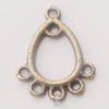 Connectors, Zinc Alloy Jewelry Findings, Teardrop 13x17mm, Sold by Bag