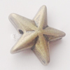 Beads, Zinc Alloy Jewelry Findings, Star 12mm Hole:2mm, Sold by Bag