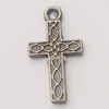 Pendant, Zinc Alloy Jewelry Findings, Cross 9x17mm, Sold by Bag