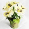 Artificial Flower With Flowerpot, Height:about 7.9 inch, Sold by Dozen