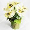 Artificial Flower With Flowerpot, Height:about 7.9 inch, Sold by Dozen