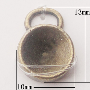 Pendant, Zinc Alloy Jewelry Findings, 10x13mm, Sold by Bag