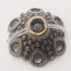 Beads Caps, Zinc Alloy Jewelry Findings, 11mm Hole:1.5mm, Sold by Bag