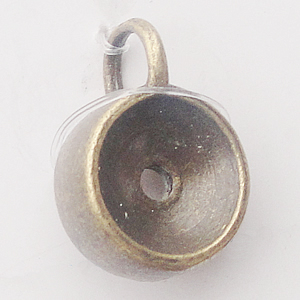 Pendant, Zinc Alloy Jewelry Findings, Flat Round 12x17mm, Sold by Bag
