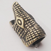 Beads, Zinc Alloy Jewelry Findings, Animal 8x17mm Hole:5mm, Sold by Bag
