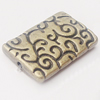 Beads, Zinc Alloy Jewelry Findings, Rectangle 23x15mm Hole:1.5mm, Sold by Bag