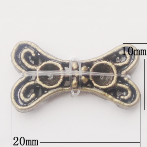 Connectors, Zinc Alloy Jewelry Findings, 20x10mm Hole:1.5mm, Sold by Bag
