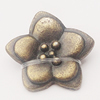 Pendant, Zinc Alloy Jewelry Findings, Flower 17mm, Sold by Bag