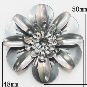 Iron Flower Lead-free, NO Hole Headwear & Costume Accessory, 48x50mm, Sold by PC