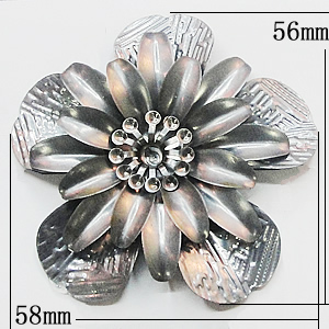 Iron Flower Lead-free, NO Hole Headwear & Costume Accessory, 58x56mm, Sold by PC