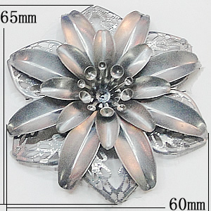 Iron Flower Lead-free, NO Hole Headwear & Costume Accessory, 60x65mm, Sold by PC